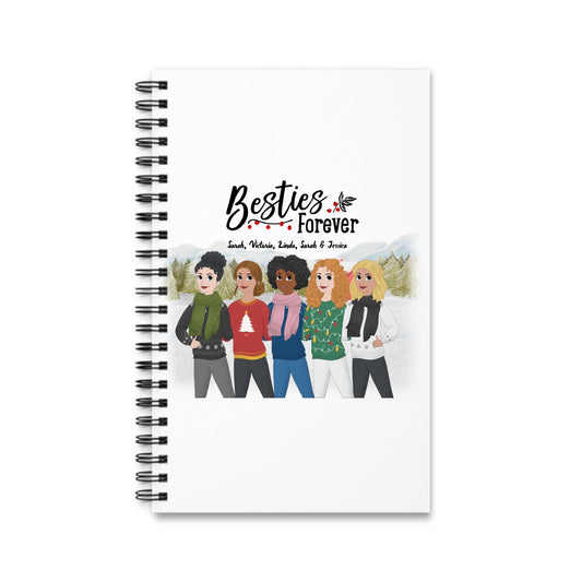 Besties Forever Weihnacht Spiralnotizbuch