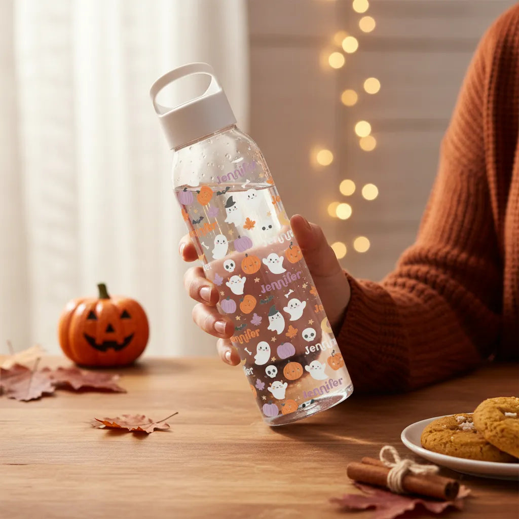 Namensmuster Halloween Wasserflasche 650 ml