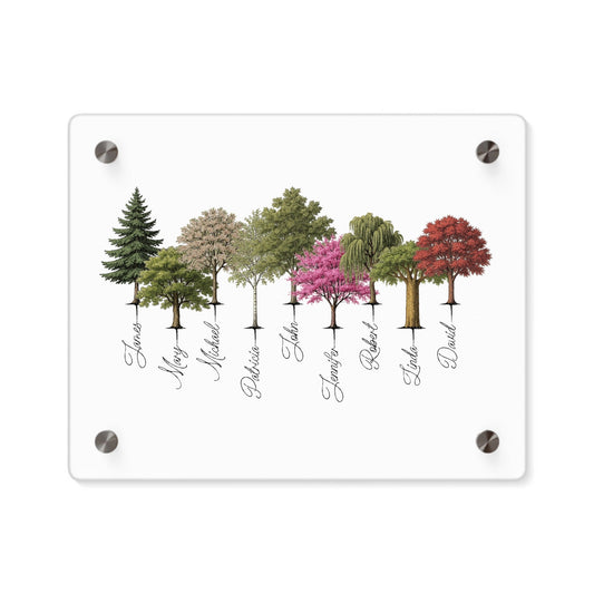 Personalisierte Bäume Acryl Wandkunst Panel