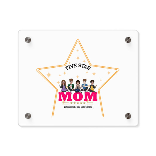 Five Star Mom Acryl Wandkunst Panel