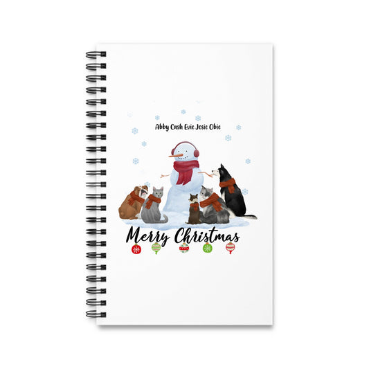 Frohe Haustier Weihnachten Spiralnotizbuch