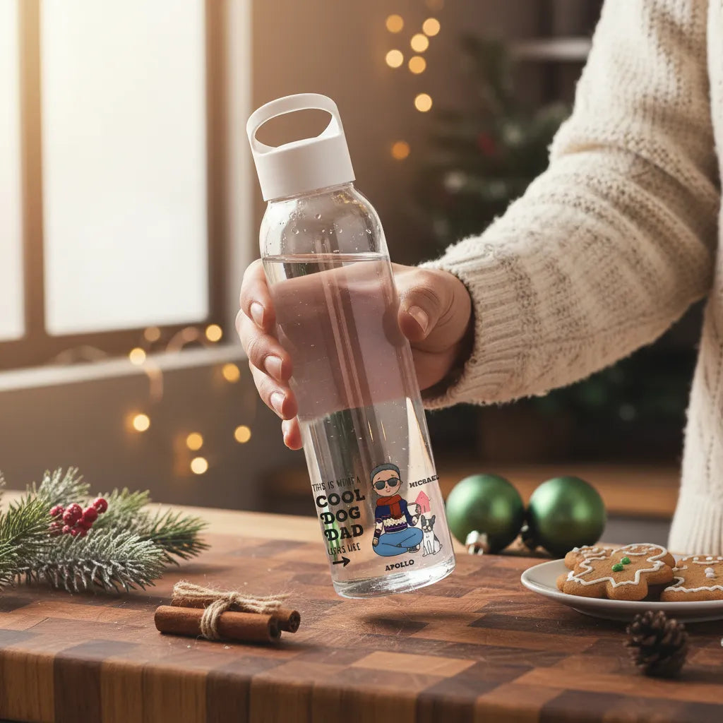 Cooler Haustierpapa Weihnacht Wasserflasche 650 ml