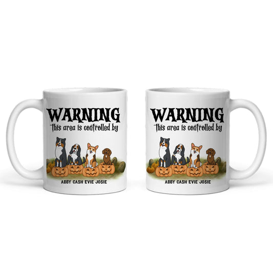Achtung Bereich kontrolliert Halloween Keramiktasse