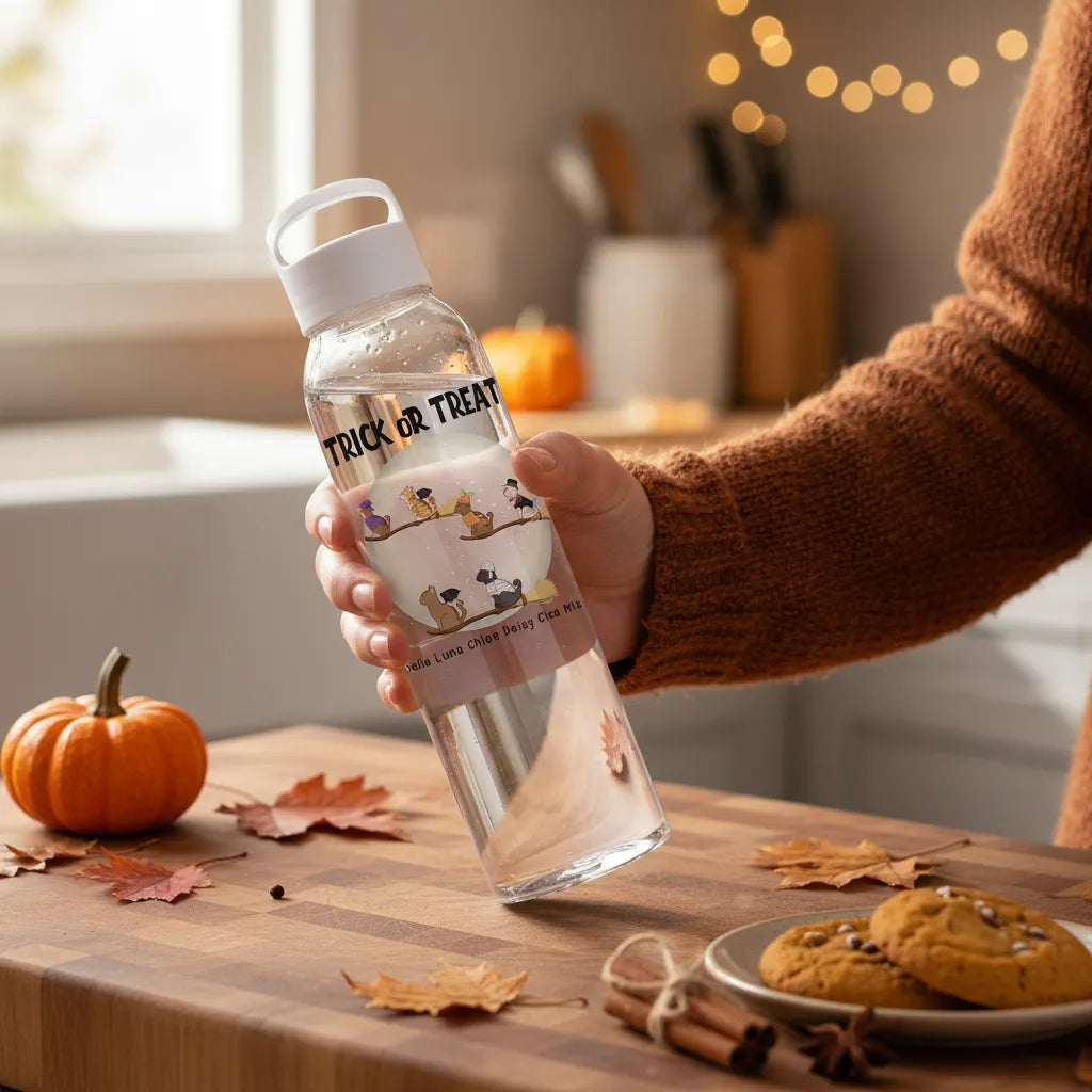 Süßes oder Saures Katzen Halloween Wasserflasche 650 ml