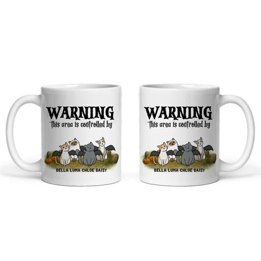 Achtung Bereich kontrolliert Halloween Keramiktasse