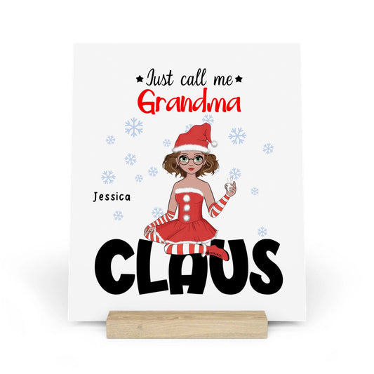 Nenn mich Oma Klaus Weihnacht Galerietafel mit Ständer
