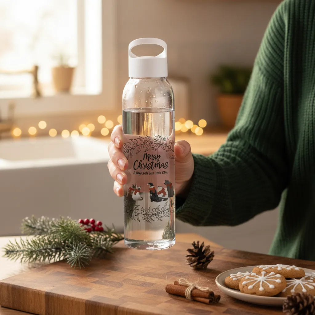 Frohe Haustier Weihnachten Wasserflasche 650 ml