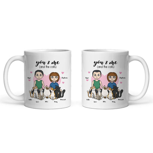 Du, ich und die Katzen Keramiktasse