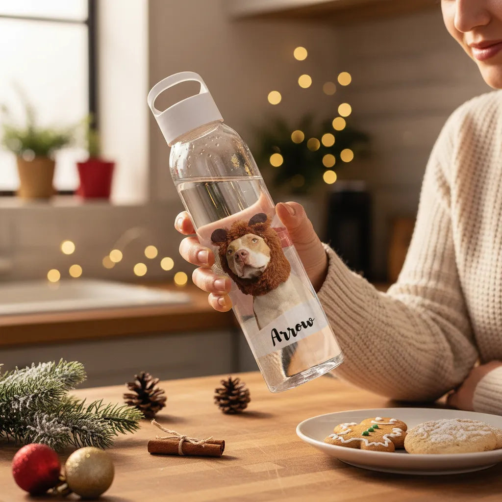 Weihnachten mit meinem Haustier Wasserflasche 650ml