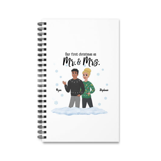Unser erstes Weihnachten als Ms and Mrs Spiralnotizbuch