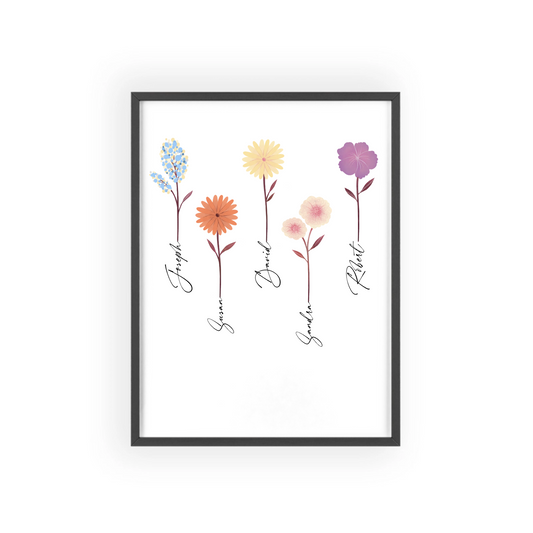 Unser Garten Poster mit Holzrahmen