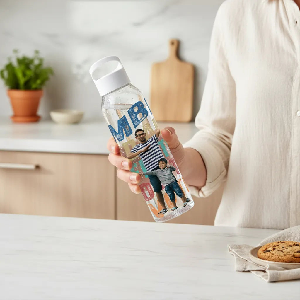 Gebogene Wörter Wasserflasche 650 ml