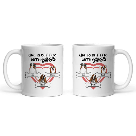Das Leben ist besser mit Hunden Keramiktasse