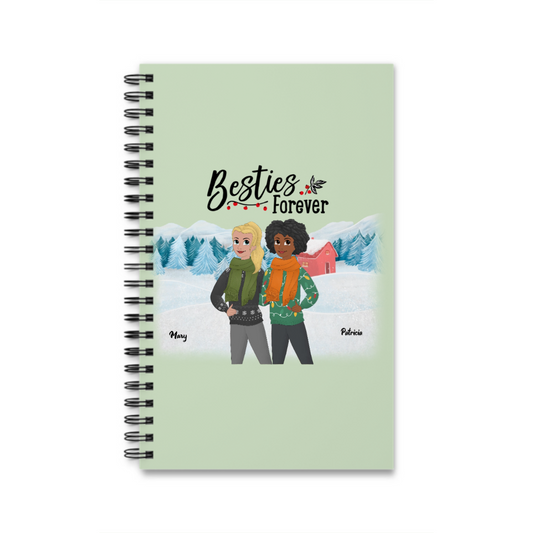 Besties Forever Weihnacht Spiralnotizbuch
