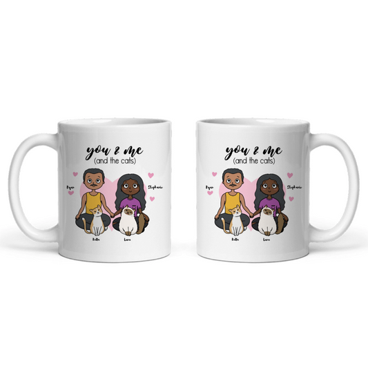 Du, ich und die Katzen Keramiktasse