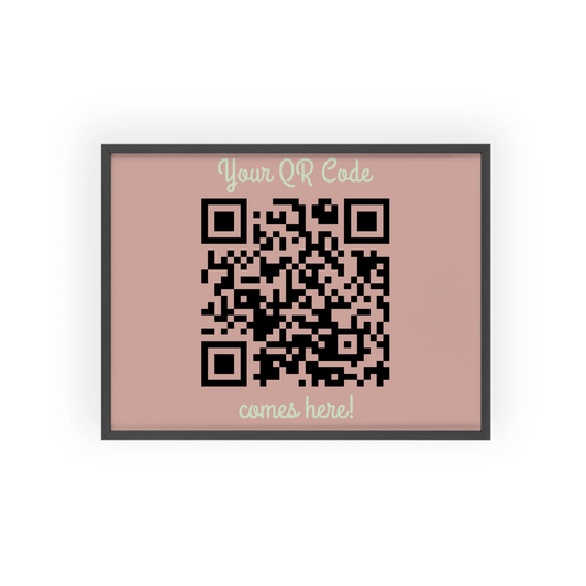 Dein QR Code Poster mit Holzrahmen