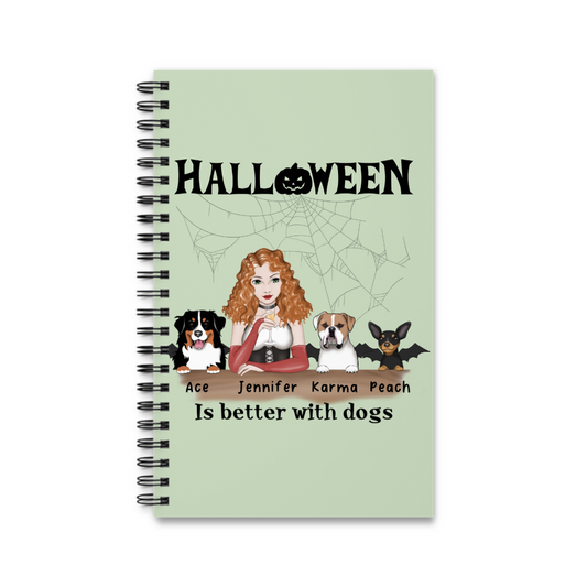 Halloween ist besser mit Hunden Spiralnotizbuch