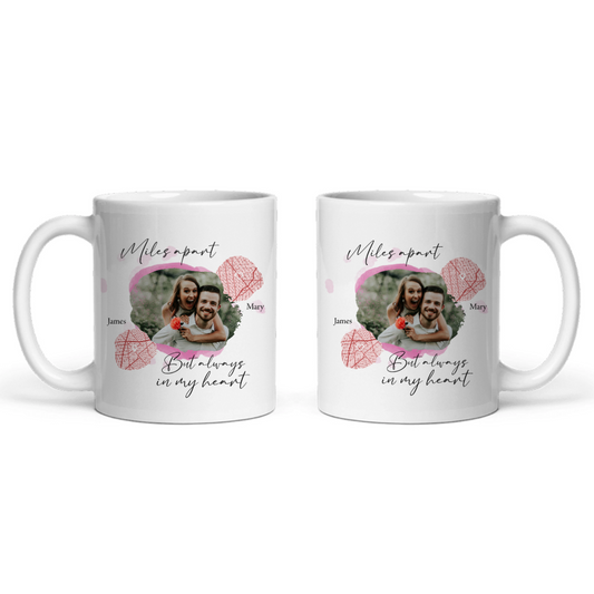 Meilenweit auseinander Keramiktasse
