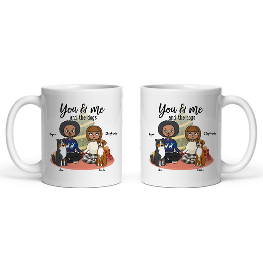 Du, ich und die Hunde Weihnacht Keramiktasse