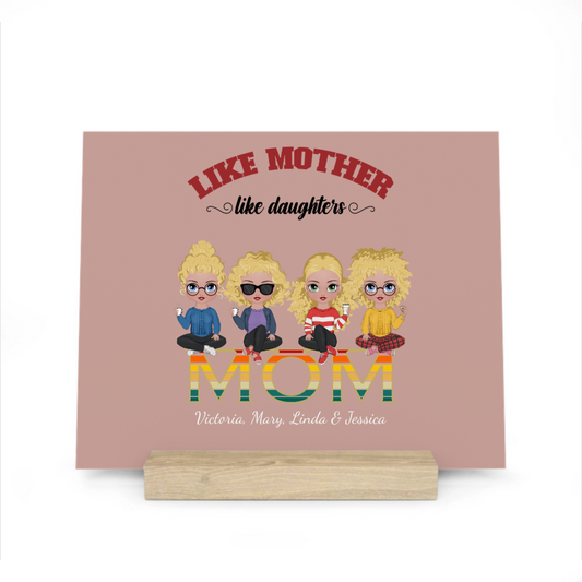 Wie die Mutter so die Tochter Galerietafel mit Ständer