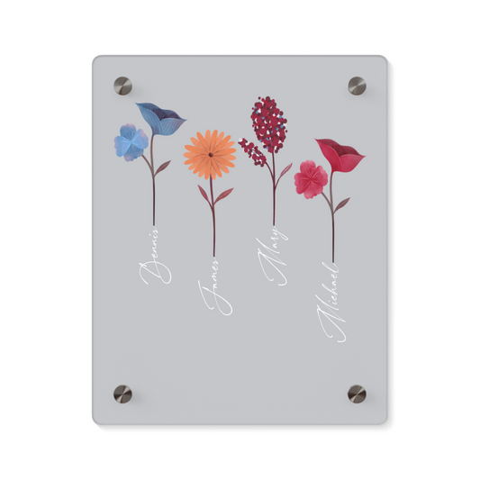 Unser Garten Acryl Wandkunst Panel