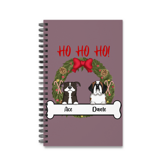 Hunde Weihnacht Spiralnotizbuch