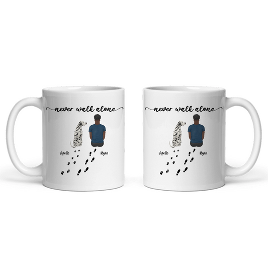 Gehe niemals allein Keramiktasse