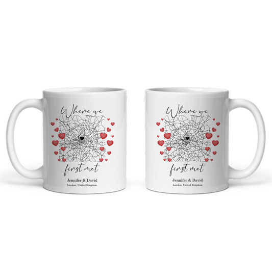 Wo wir uns zum ersten Mal trafen Keramiktasse