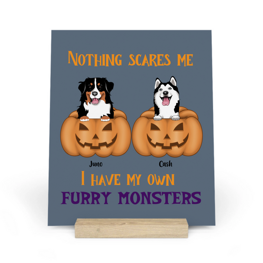 Nichts macht mir Angst Halloween Galerietafel mit Ständer