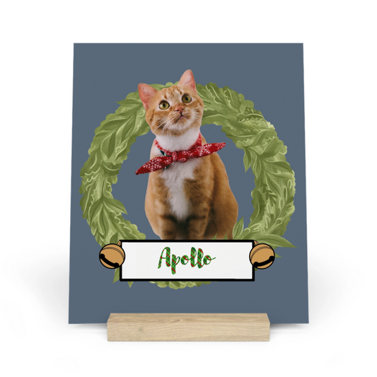Weihnachten mit meinem Haustier Galerietafel mit Ständer