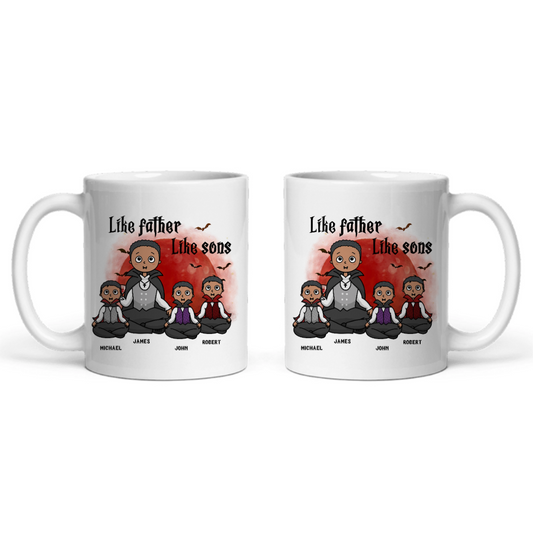 Wie der Vater, so der Sohn, Halloween Keramiktasse