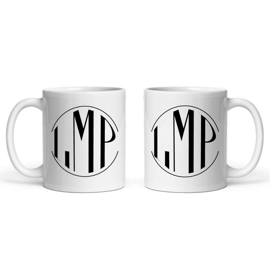 Kreisförmige Monogramm Keramiktasse
