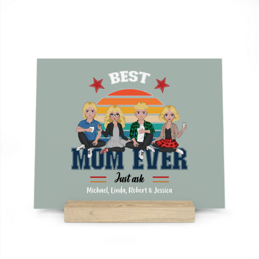 Beste Mama aller Zeiten Galerietafel mit Ständer