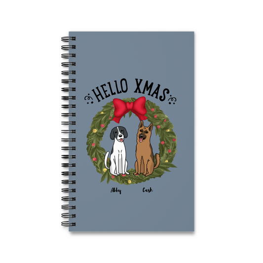 Hallo Xmas Weihnacht Spiralnotizbuch