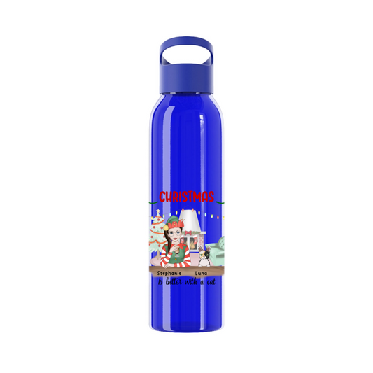 Weihnachten ist schöner mit Katzen Wasserflasche 650 ml