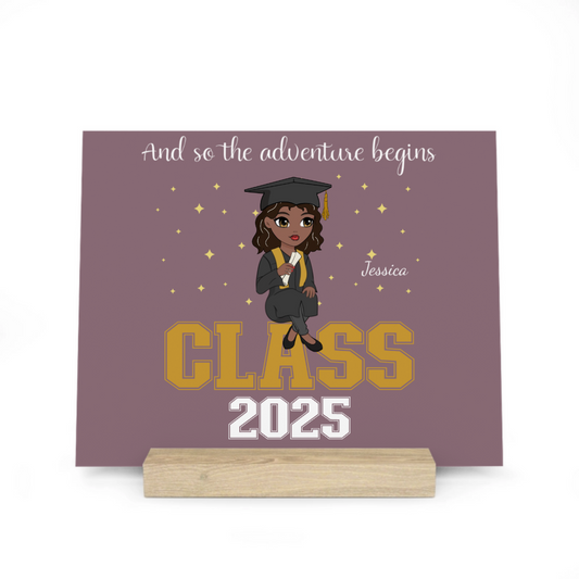 Abschluss Galerietafel mit Ständer