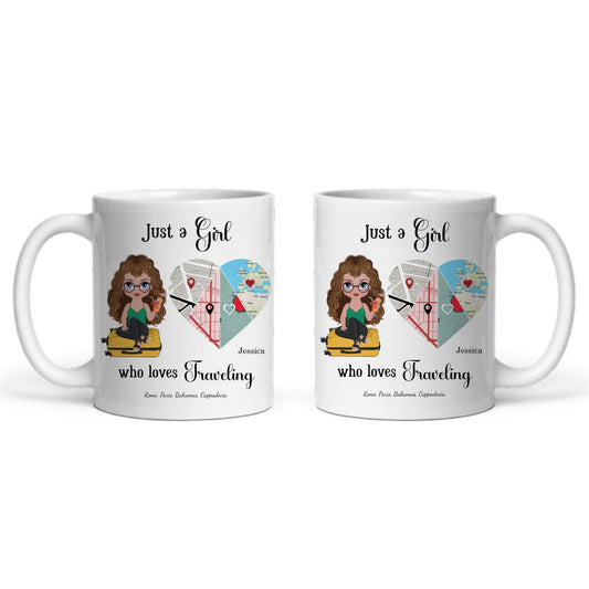 Nur ein Mädchen, das Reisen liebt Keramiktasse
