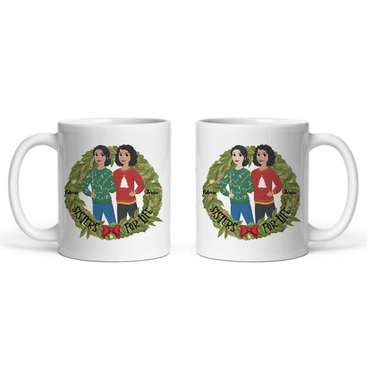 Schwestern fürs Leben Weihnacht Keramiktasse