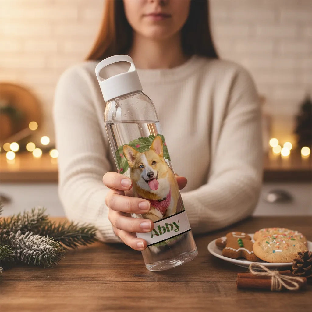 Weihnachten mit meinem Haustier Wasserflasche 650ml