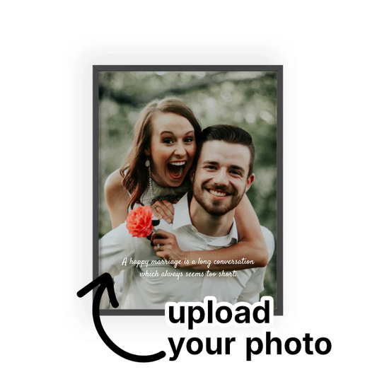 Bild Upload vertikales Poster mit Holzrahmen