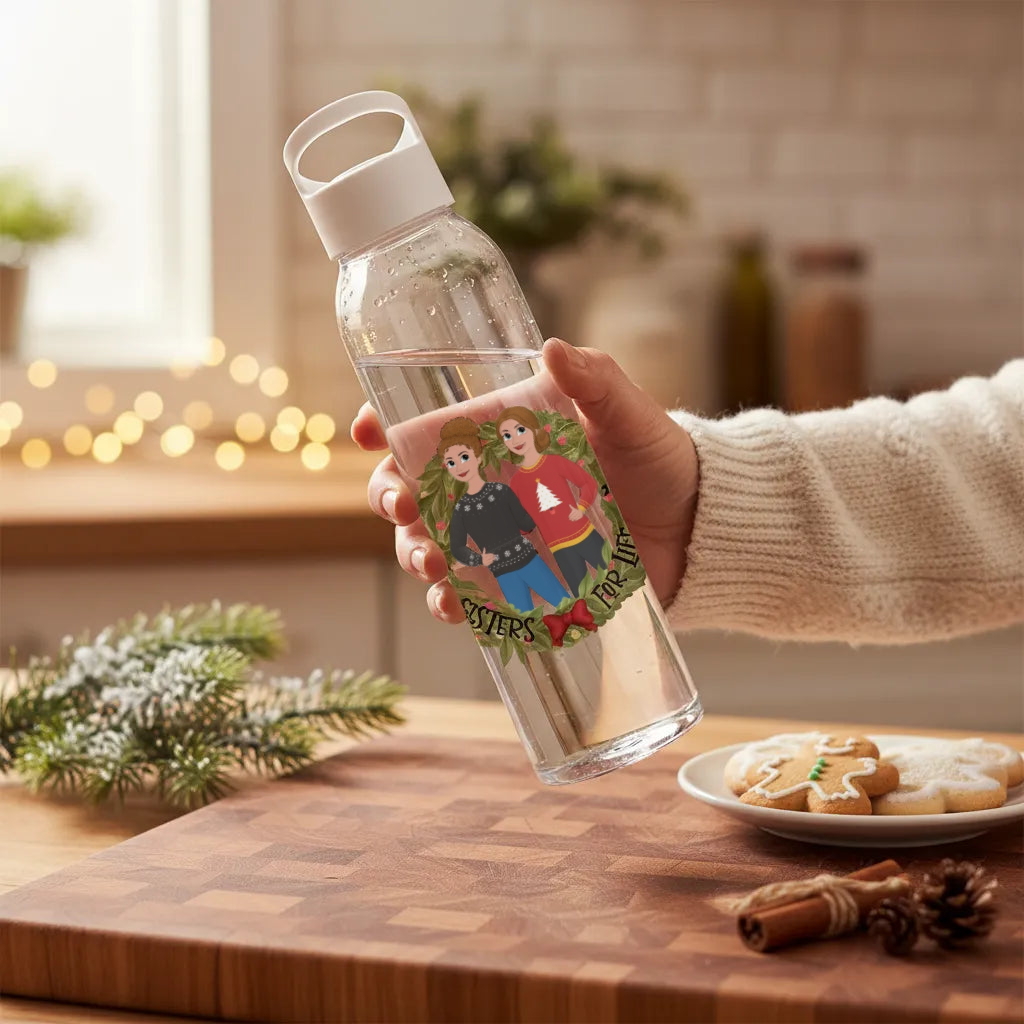 Schwestern fürs Leben Weihnacht Wasserflasche 650 ml