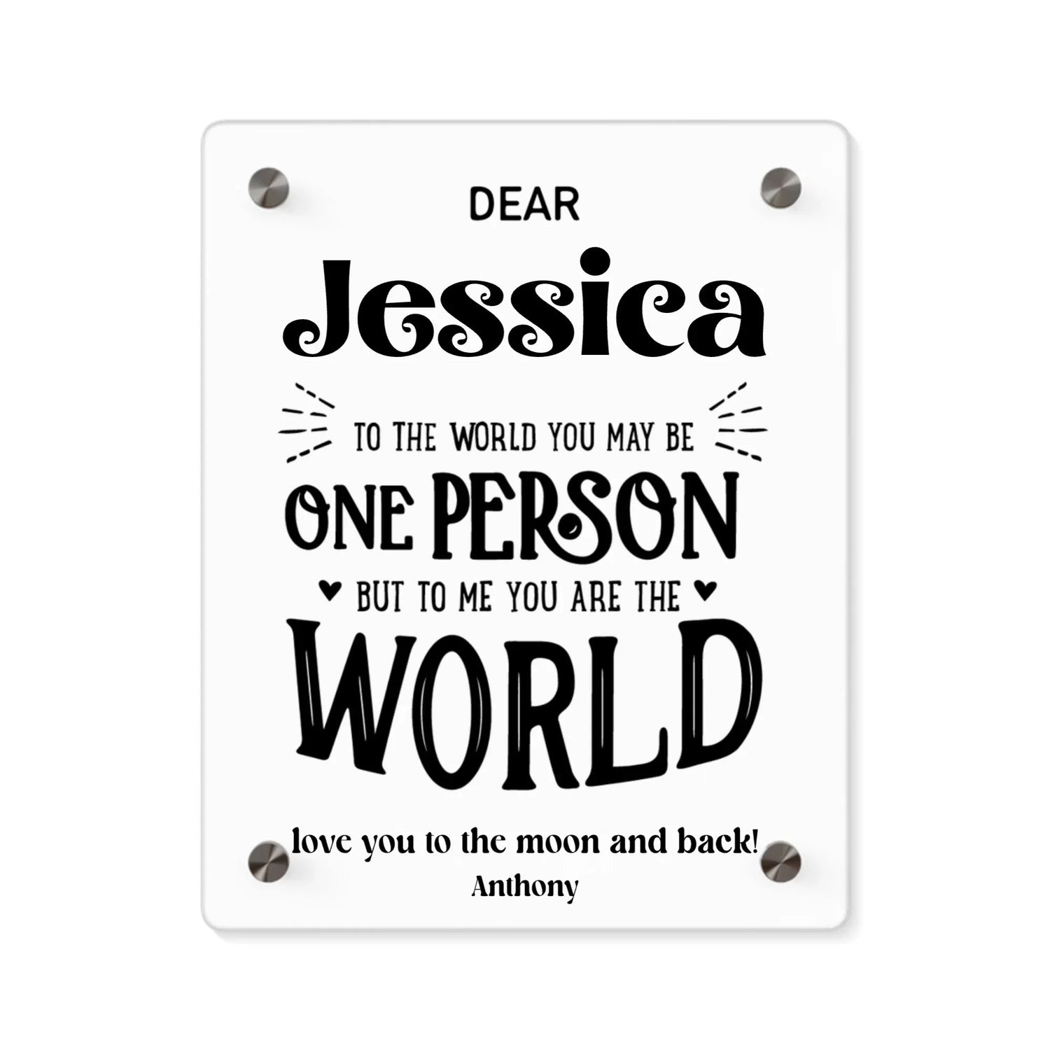 Typographic Acrylic Wall Art Panel Collection