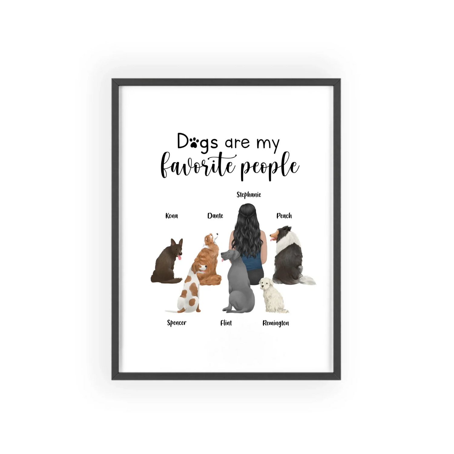 Pet Posters with Wooden Frame Collection