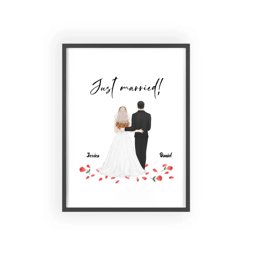 Wedding and Anniversary Posters with Wooden Frame Collection
