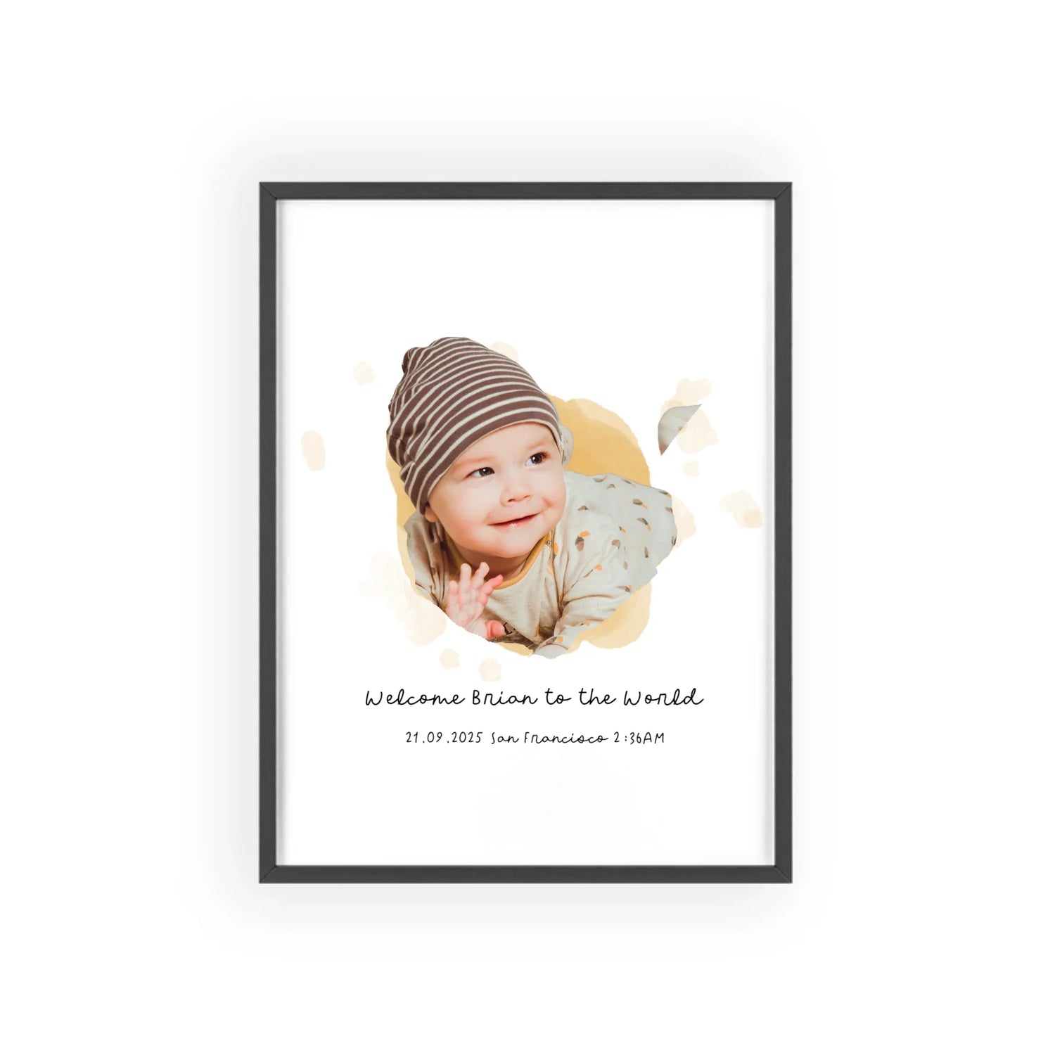 Baby Posters with Wooden Frame Collection