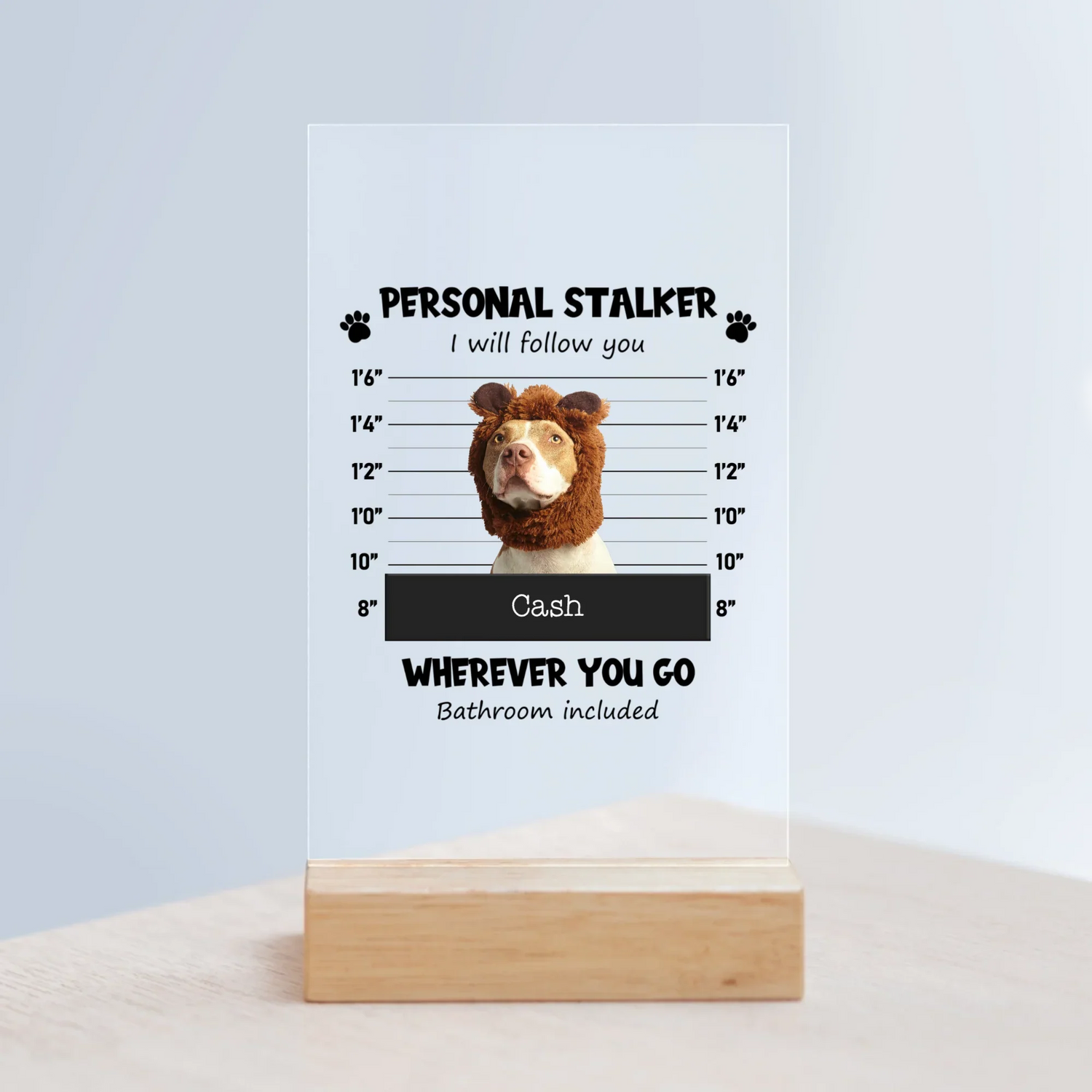 Pet Acrylic Sign with Wooden Stand Collection