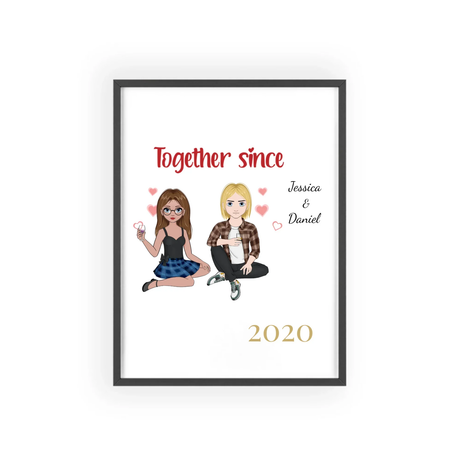 Couples Posters with Wooden Frame Collection