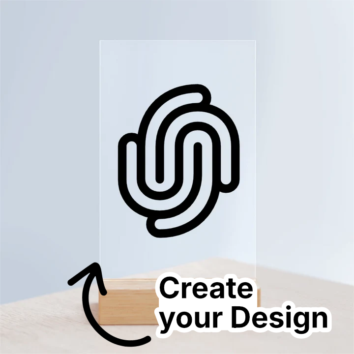 Your Design Acrylic Sign with wooden Stand Collection