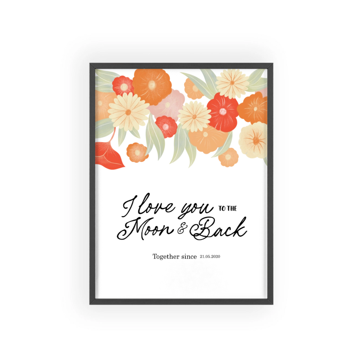 Typographic Posters with Wooden Frame Collection