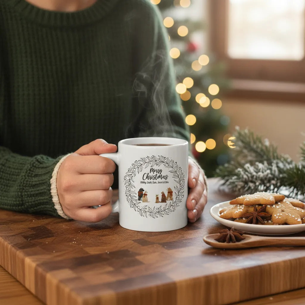 Frohe Haustier Weihnachten Keramiktasse